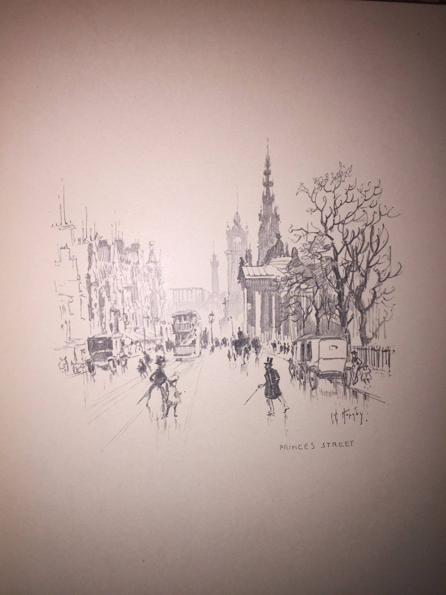 EdinCulture's tweet image. On #worldbookday2025 we have discovered this lovely sketchbook at Lauriston Castle showing some delightful images of Edinburgh back in the day. #Edinburgh in 1912....