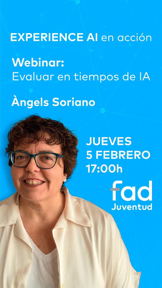 Angelssoriano74's tweet photo. Hace unas semanas tuve el placer de compartir con @FadJuventud  y @Conecta13  dentro de su proyecto Webinar Experience AI, Evaluar en tiempos de IA

Aquí:

https://t.co/ckb2my120W

#IAenEDucación #EvaluaciónIA #ÉticadelaIA #IAconsciente #PensamientoCrítico #SlowAI https://t.co/CSqmRkTSR5