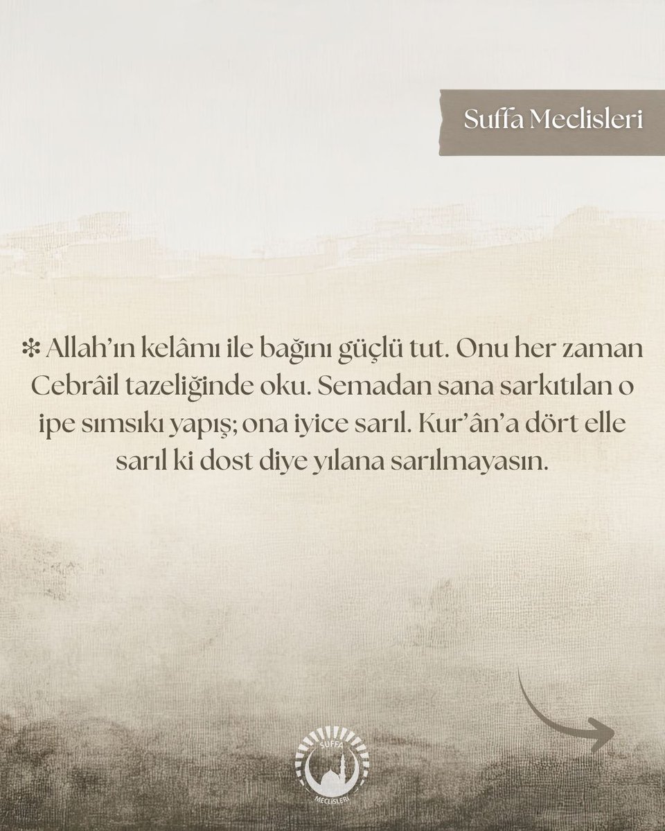 SuffaMeclisleri's tweet photo. Tevhid Kalesi: Abdullah B. Mes'ûd (r.a.)
***
📚 Alıntı: Suffa Meclisleri – Sahâbe Bilinci Dersleri, 19. Ders
🔗 Kitabın PDF’sini indirmek için: https://t.co/ncJyjQR623
#suffameclisleri #suffa #siyervakfı #siyer https://t.co/a08PZphlqa