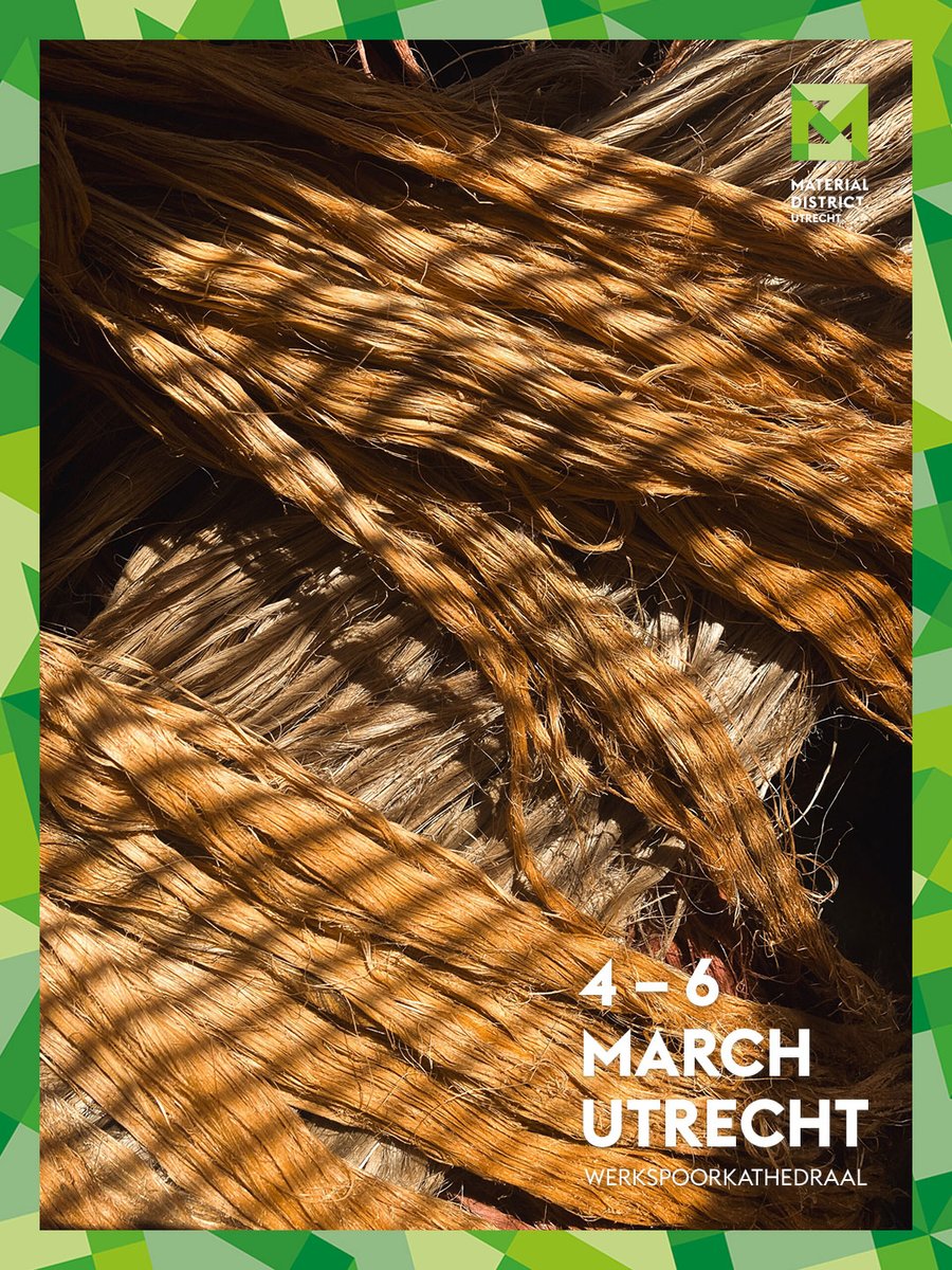 materialdistrct's tweet image. Material of the day: Inherited Future 🍌🧵
By Tumpuk Tindih Studio, these handwoven textiles are made from banana stem fibre, an agricultural by-product.

Discover them at MaterialDistrict Utrecht (4–6 March 2026). 🎟️

#MaterialoftheDay #Material #MaterialDistrictUtrecht #MDU2026