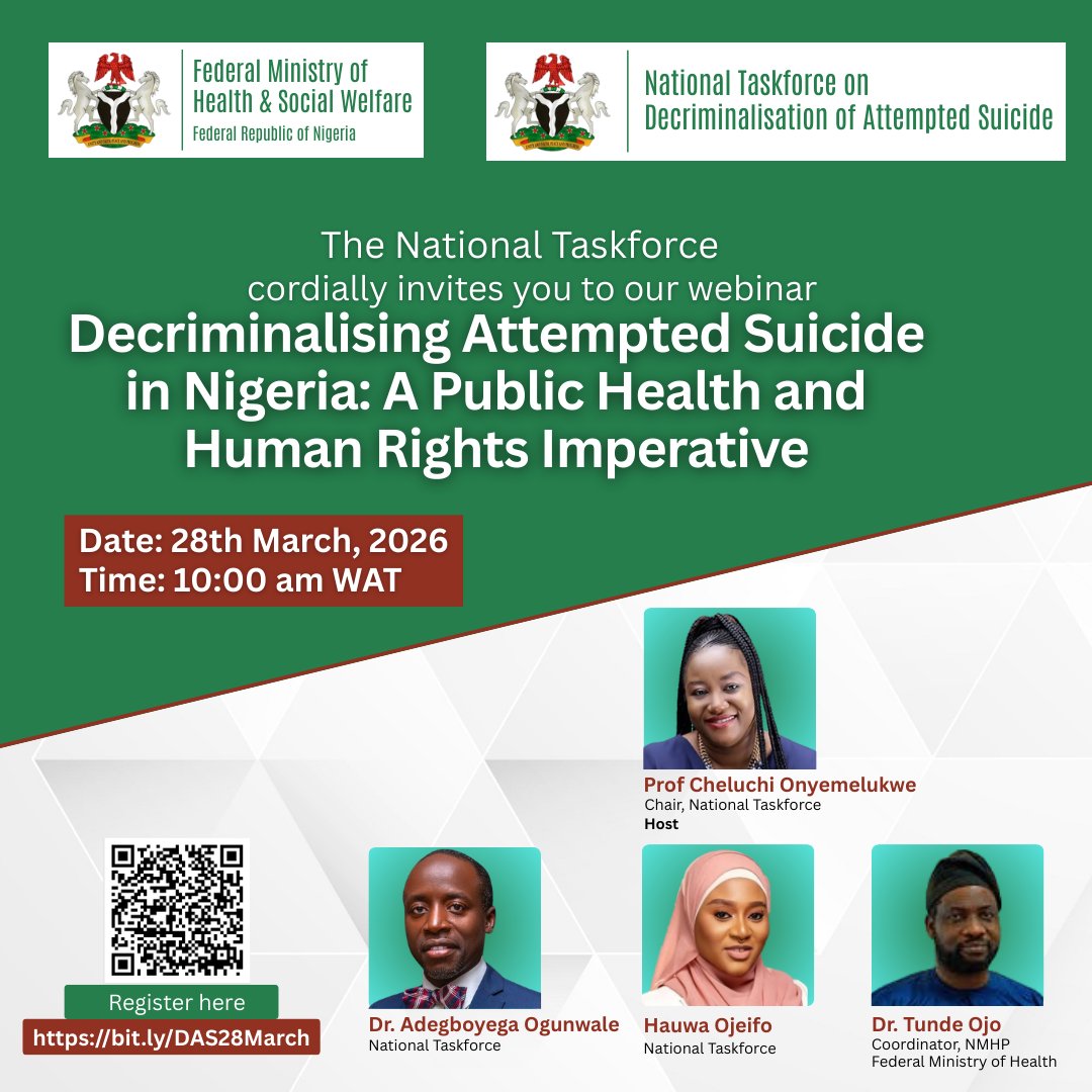 Taskforce to Decriminalise Attempted Suicide NG tweet media