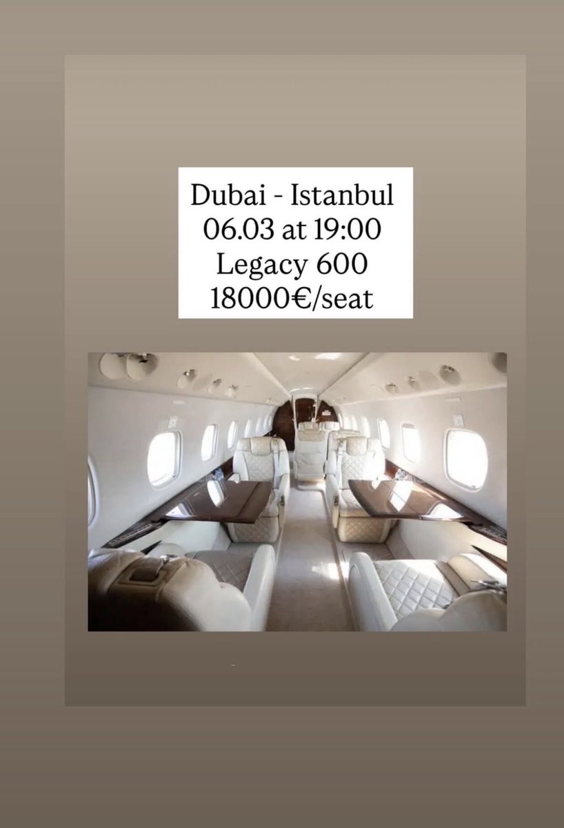Dubai’den ayrılmak isteyen yabancılar için uçuk fiyatlı özel uçak hizmetleri verilmeye başlandı.

Dubai-Moskova: 20.000 Euro (1 koltuk)

Dubai-İstanbul: 18.000 Euro (1 koltuk)