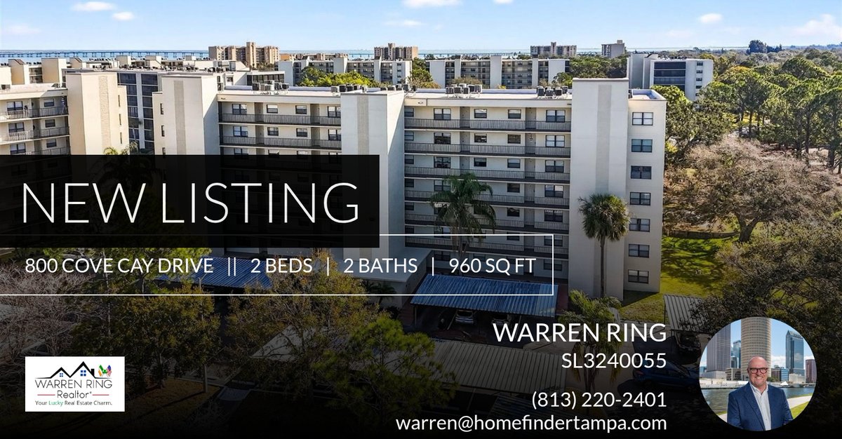 warrenring's tweet photo. 📍 New Listing 📍 Take a look at this fantastic new property that just hit the market located at 800 Cove Cay Drive 7d in Clearwater. Reach out here or at (813) 220-2401 for more information

Cheers,

Warren

Warren Ring

Email: wa... https://t.co/66O2UmmmUq https://t.co/houMhkiLtU