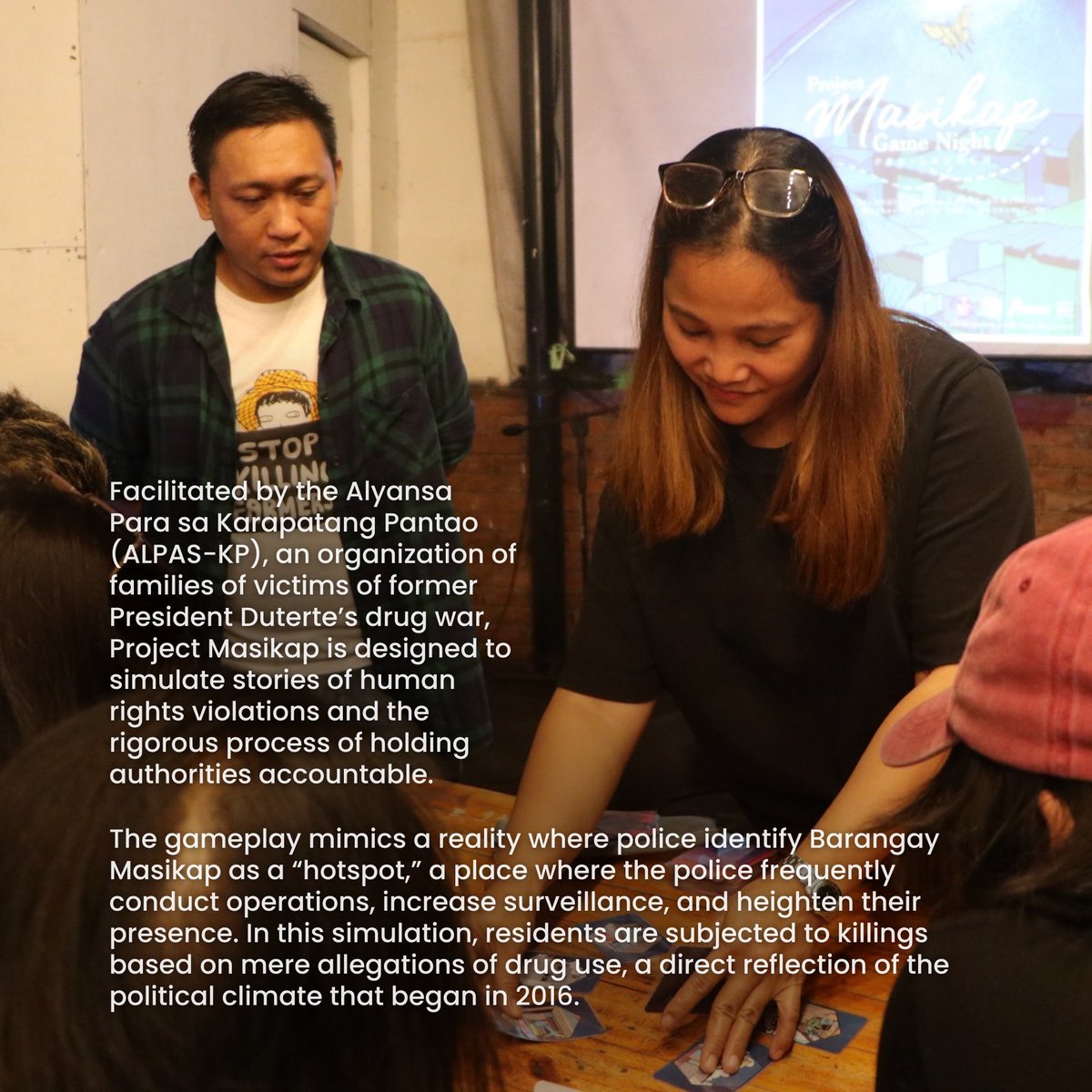 ujpupdiliman's tweet photo. For many, death and injustice are not subjects to be turned into play, especially when thousands of Filipinos are victims of EJK. But for the victims’ families, the game has become a means of spreading their stories.
#UJPTambuli
#WeStandWithTheVictims
#DutertePanagutin https://t.co/iIajSfNsKw
