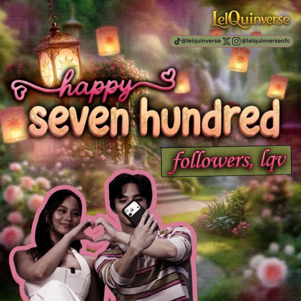 𝐇𝐀𝐏𝐏𝐘 𝟕𝟎𝟎 𝐅𝐎𝐋𝐋𝐎𝐖𝐄𝐑𝐒 𝐋𝐐𝐕 🌟

From a small idea to a growing universe of 700 amazing supporters 🔮 Thank you, Quellas, for believing in LelQuinverse Official and for loving LelQuin the way we do. Your support keeps this community shining brighter every day 💜