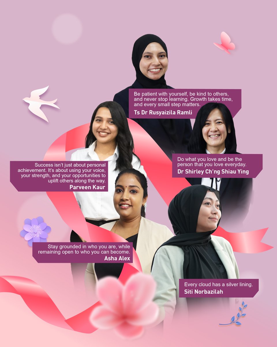 Words that inspire. Voices that empower.

This #InternationalWomensDay, the women of UoSM share the words that inspire them to grow, lead, and make an impact.

What’s your mantra? ✨
Share your favourite quote or inspiring message in the comments and let’s uplift one another! 🎉