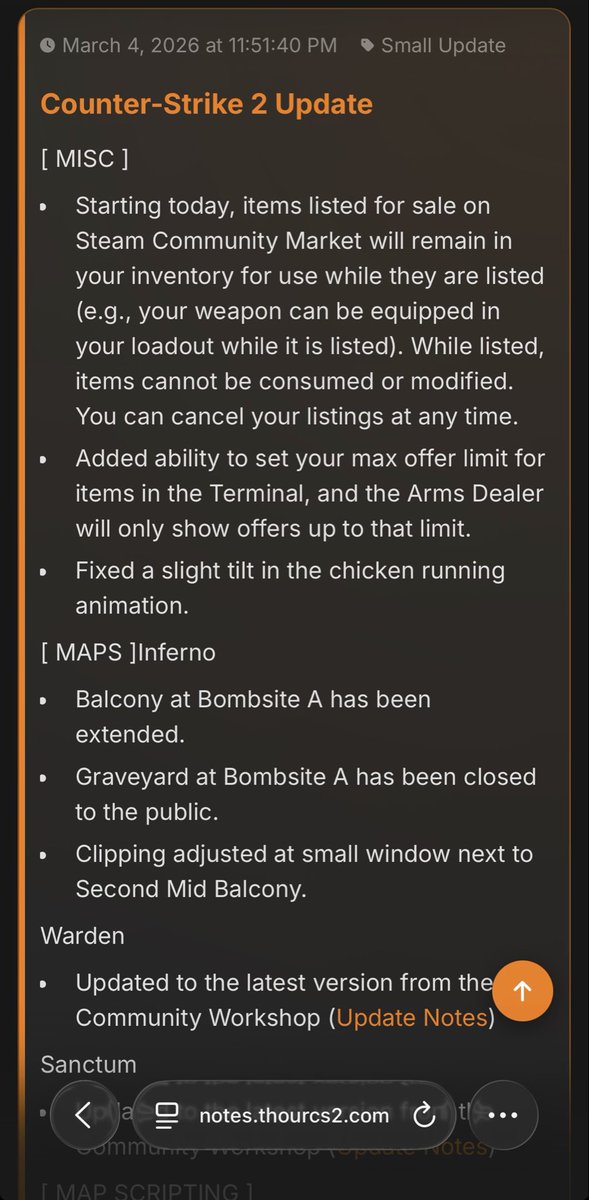 Recently small update🚨