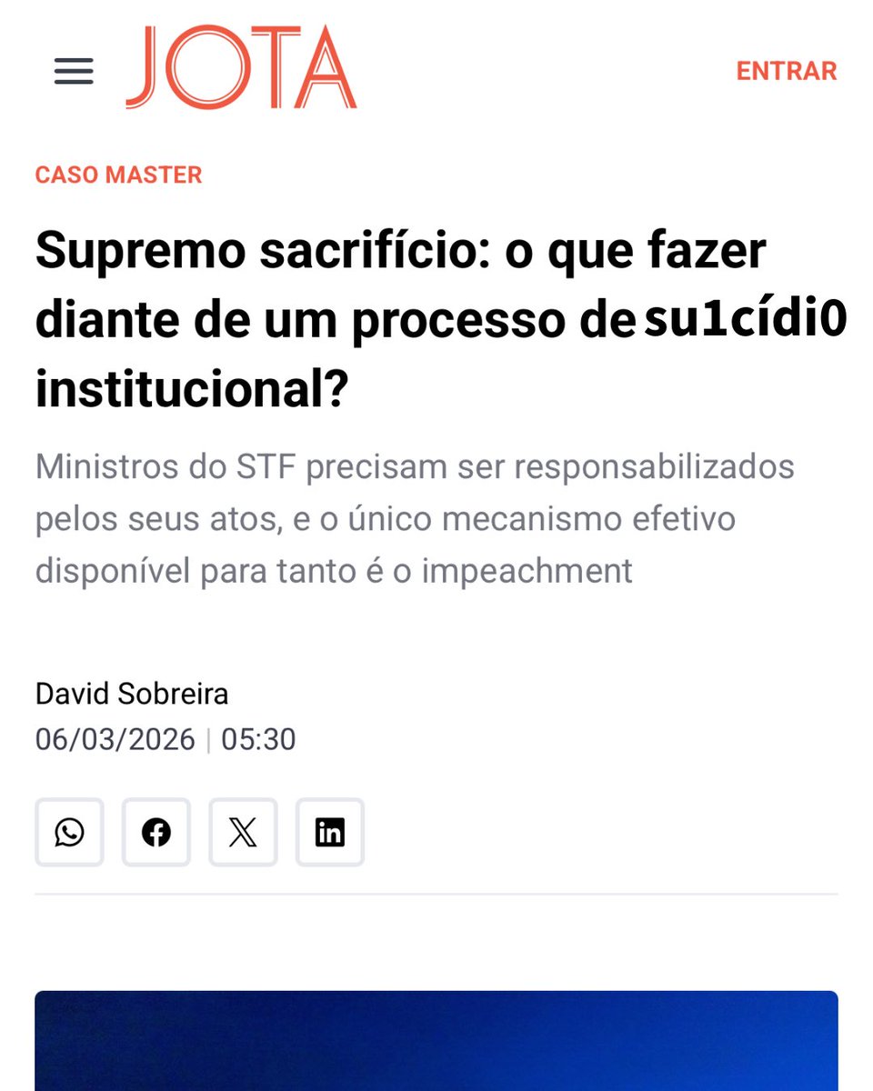 davidsobreirabm's tweet photo. Meu texto de hoje para o @JotaInfo 

Espero que tenham uma boa leitura.

https://t.co/40gDWFlVdJ https://t.co/yfkxjaot4o