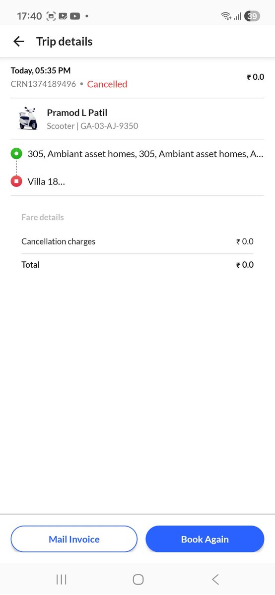 DiwanKriti's tweet photo. @porterit_ One more.

He didnt even come on scooter. Even though we pay more for scooter compared to bike, he came on splendor. Hasn't yet collected his box bag. Came without any delivery support, to provide delivery! https://t.co/Hgl3e5kVsc