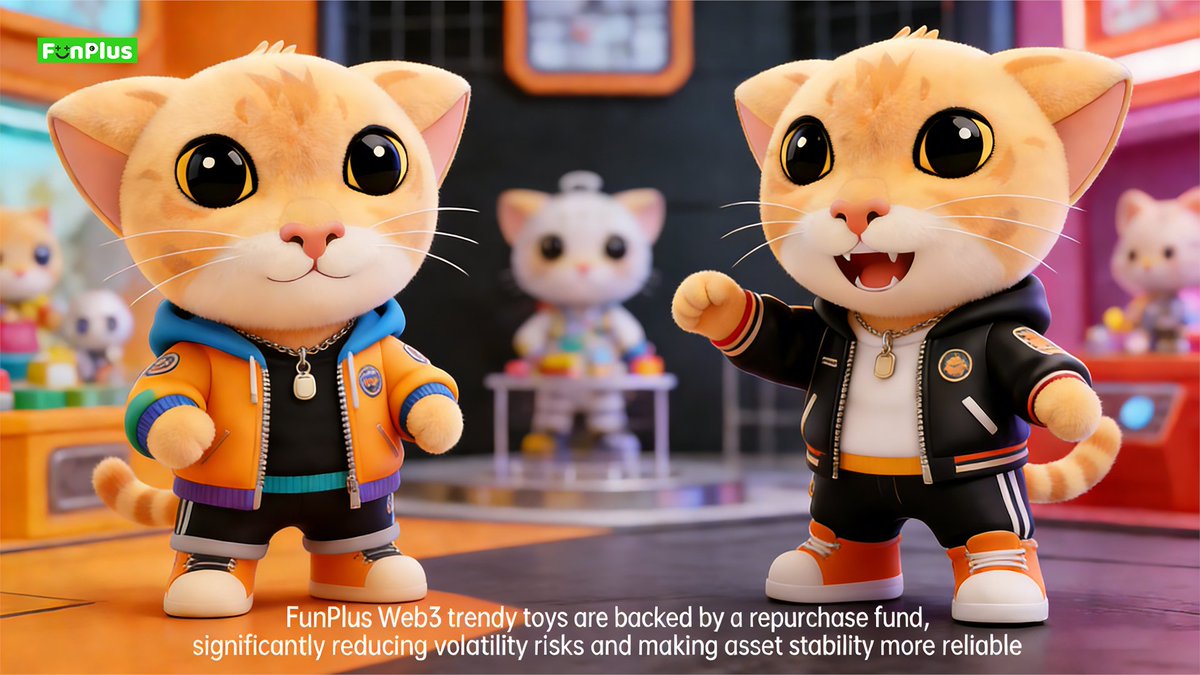 FunPlusCrypto's tweet photo. Backed by physical trendy toys! FunPlus Web3 toys are supported by a repurchase fund, significantly reducing volatility risks with more reliable asset stability📈 https://t.co/BoR3omlPN3