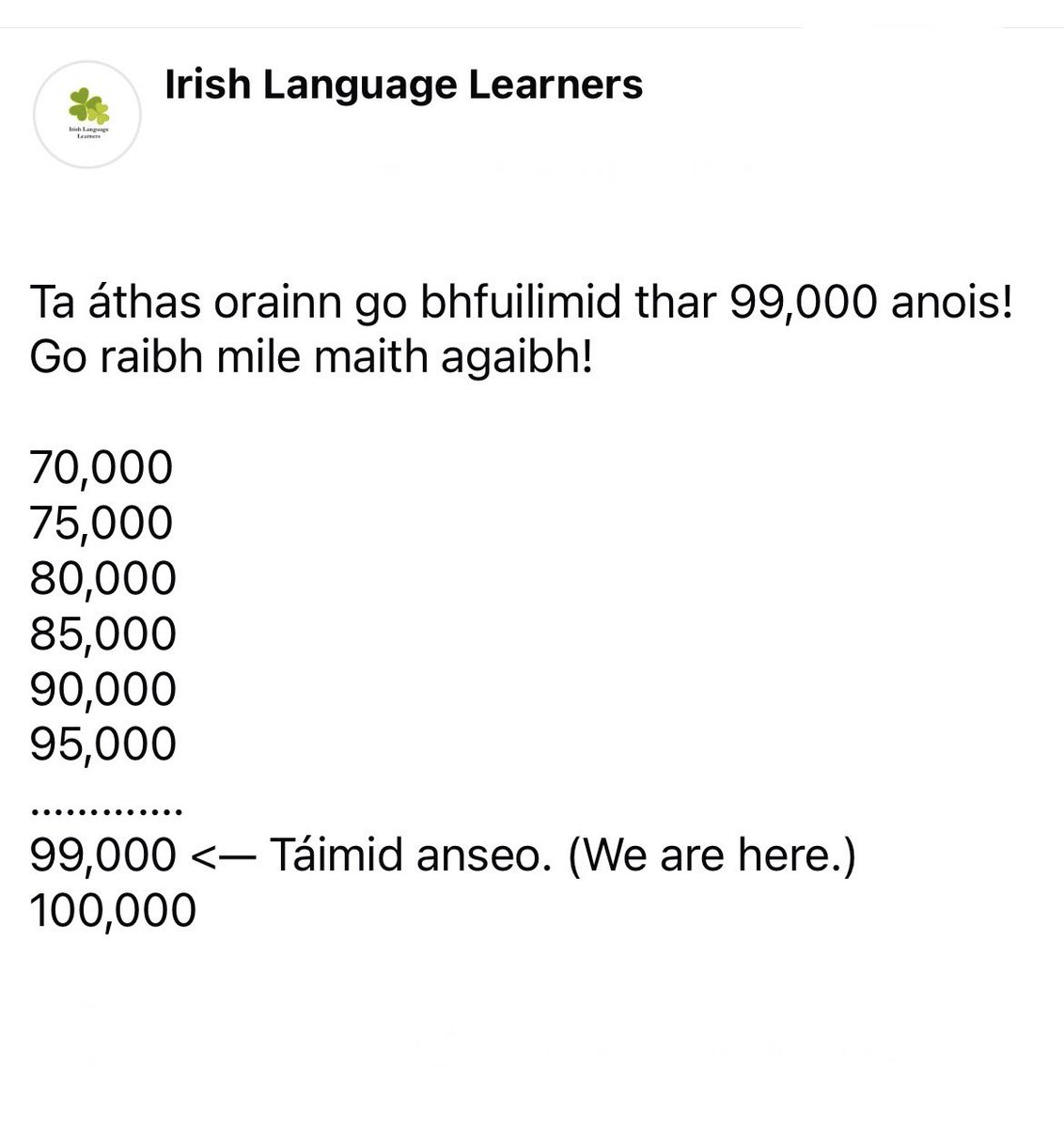 Irish Language Learners tweet media