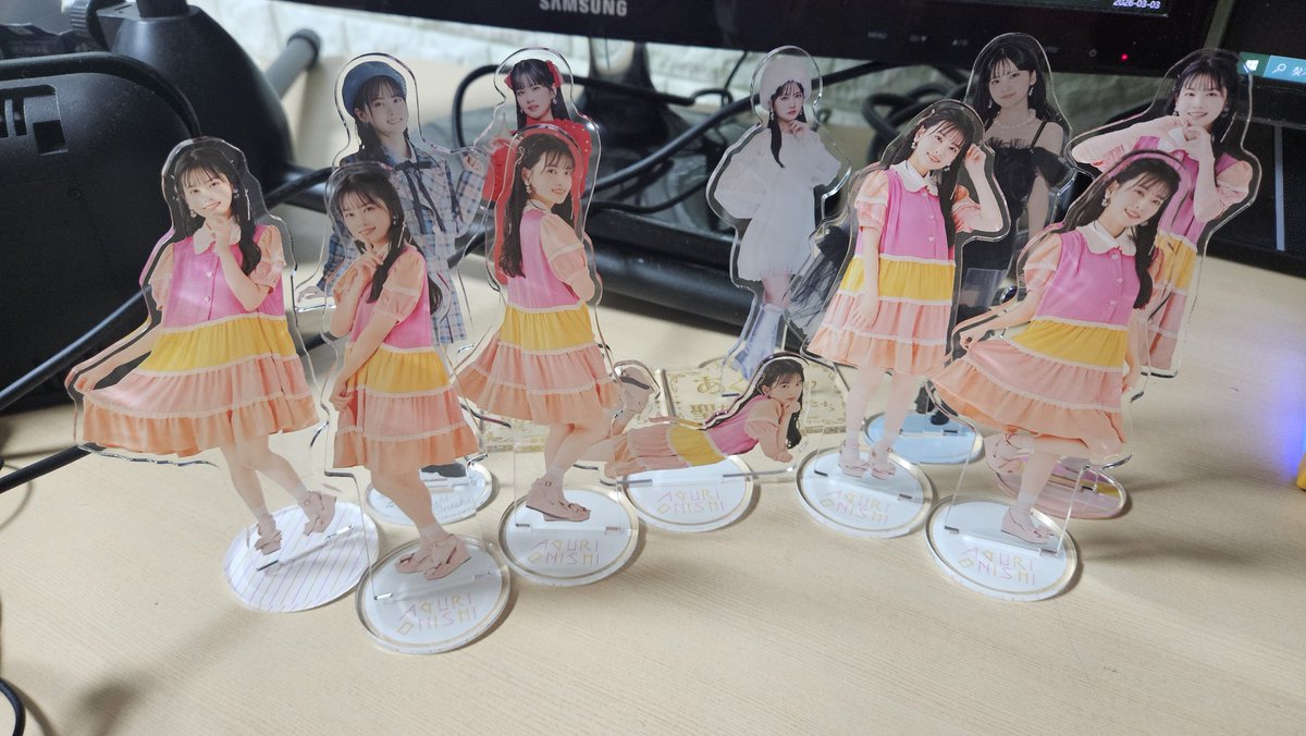 アクスタがいつの間にこんなに増えたんだろう…😳 #あぐぽん #大西亜玖璃