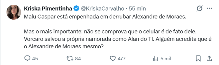 wilsonlimaslz's tweet photo. Foram encontradas mensagens entre Daniel Vorcaro e Alexandre de Moraes. Mas agora, a esquerda resolve passar pano... de novo! https://t.co/vbsPPpxexU