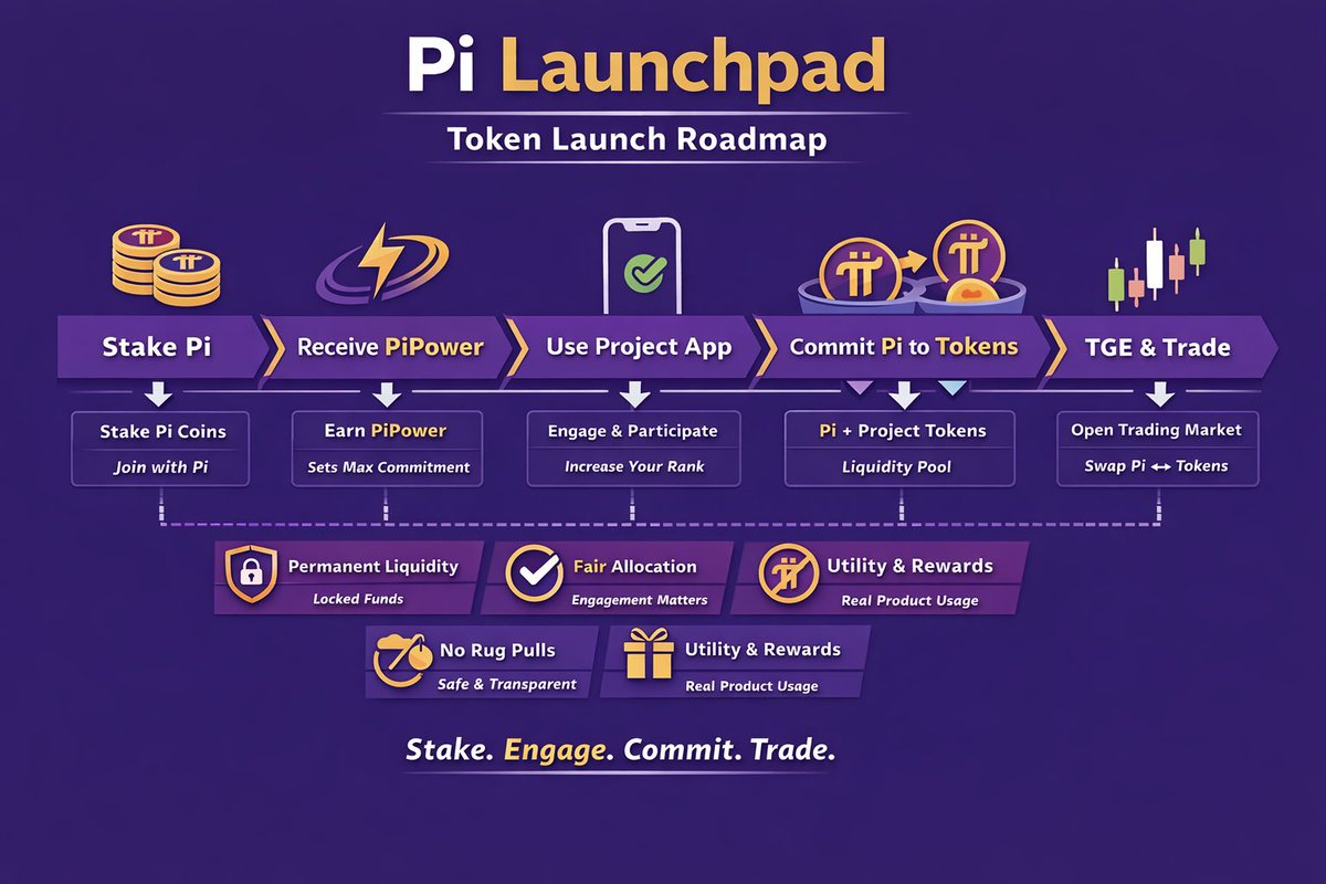amr_nannaware's tweet photo. 🚀PI LAUNCHPAD THE COMPLETE BLUEPRINT FOR FAIR TOKEN LAUNCHES! 🔥

1️⃣STAKE PI → Earn PiPower (your allocation power)
2️⃣USE PROJECT APP → Engagement = Higher rank
3️⃣COMMIT PI TO TOKENS → Fair, transparent allocation
4️⃣TGE & TRADE → Liquidity POOL, NOT team wallets

✅NO rug pulls — Funds locked PERMANENTLY
✅NO team grabs — Liquidity FIRST
✅Real product REQUIRED before launch
✅Engagement MATTERS more than bags

Stake. Engage. Commit. Trade.

This is how Web3 should work. 💜🔥

#PiNetwork #PiLaunchpad #TokenLaunch #NoRugPulls