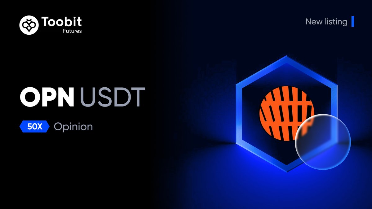 🚨New listing alert!🚨
Trade #OPNUSDT with leverage up to 50X on #Toobit! 

#OPNUSDT👉 bit.ly/40MdAM7

Learn more▶️ bit.ly/40fEQ5x

#ToobitFutures #Opinion