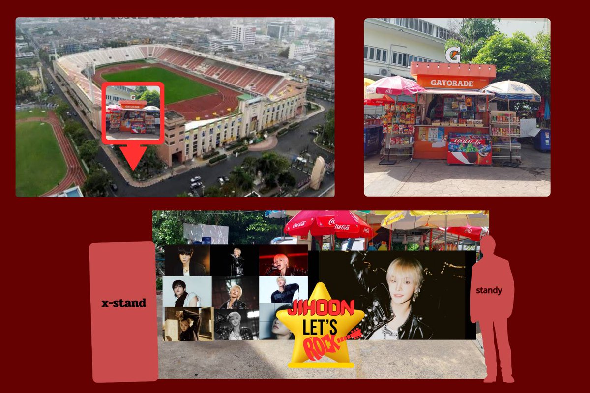 จุดถ่ายรูปบริเวณสนามศุภชลาศัย
📍ข้างร้าน GATORADE 
[ร้านอยู่เยื้องไปด้านซ้ายจากทางเข้าประตูหลักสนามศุภชลาศัย]
โดยจะมีการตกแต่ง 
- ป้ายไวนิล สแตนดี้ X-STAND และมินิสแตนดี้

*หมายเหตุ จะเปิดรับออกแบบป้ายเพื่อให้ทึเมมีส่วนร่วมในโปรเจกต์