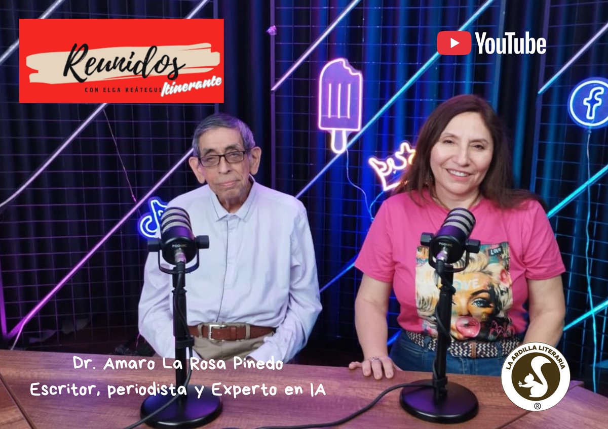El Dr. Amaro La Rosa Pinedo, escritor, periodista y experto en IA,  estuvo en Reunidos.
Si te perdiste la entrevista o deseas verla de nuevo, puedes pinchar aquí:
youtu.be/t9m5-0vkYj4
#Entrevista  #periodistas #Comunicadores #profesor #escritor #investigador #Cultura