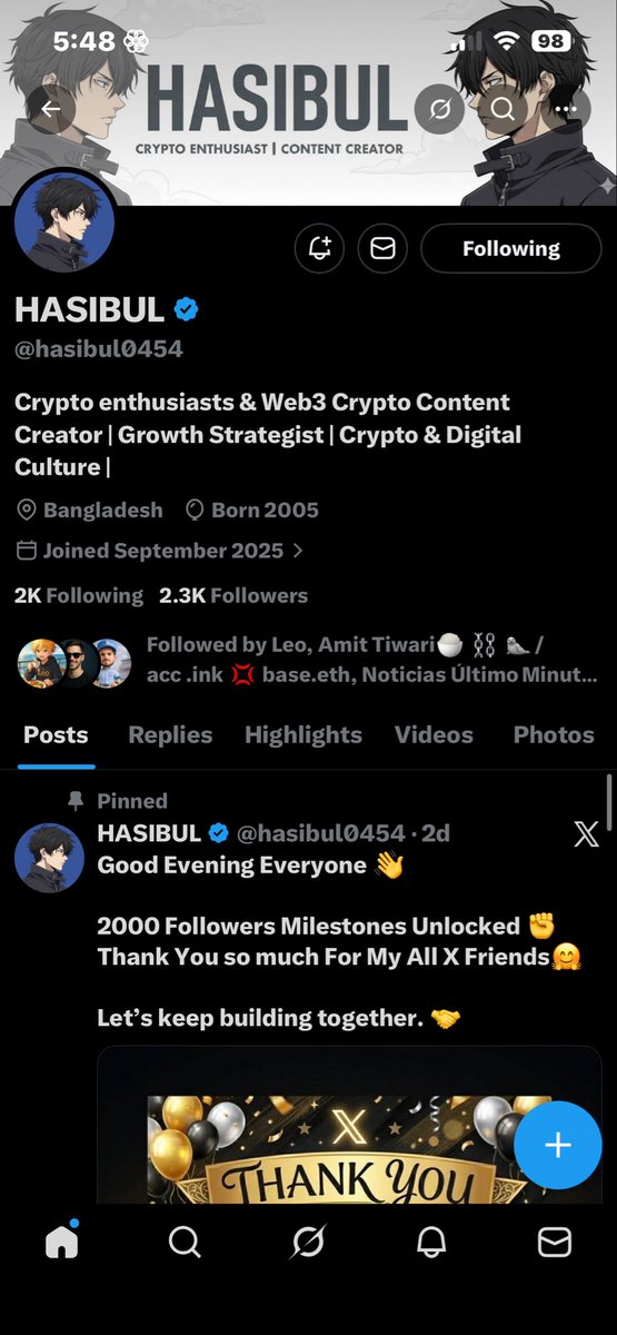 Web3_ethh's tweet photo. @hasibul0454 @yososocial All Task Done 👍 

Hope i will selected kindly ❤️ https://t.co/X7xrH3V9T6