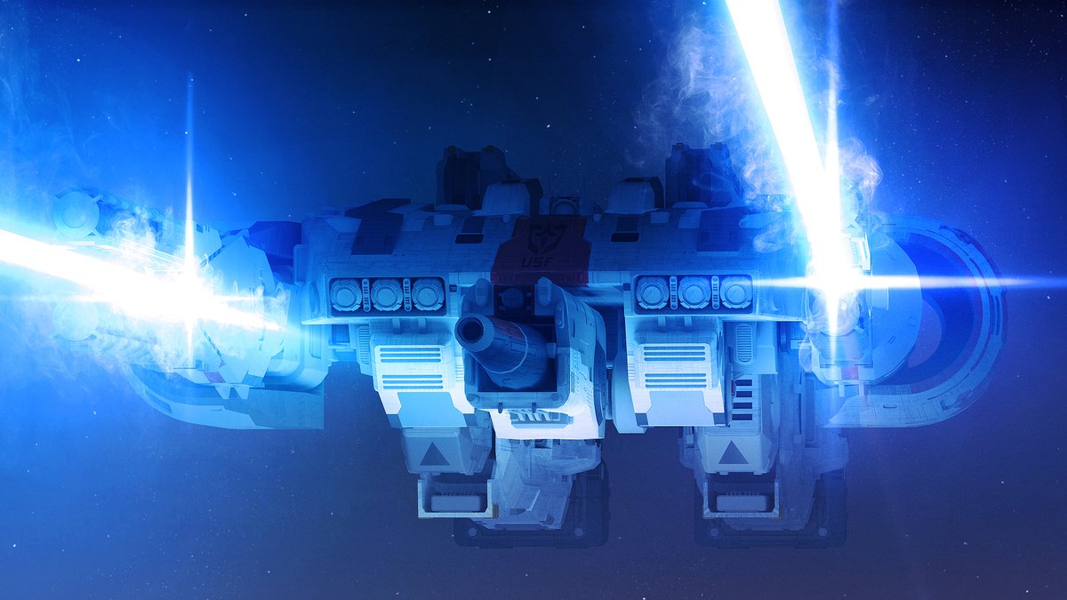 InfiniteFleet's tweet photo. This is the Polaris Cannon MK-1, the prototype of the Polaris Cannon line. It’s a unique 1-of-1 ship. Its twin plasma beams are always ready to dominate! 🚀 https://t.co/pYRIqK5SlV