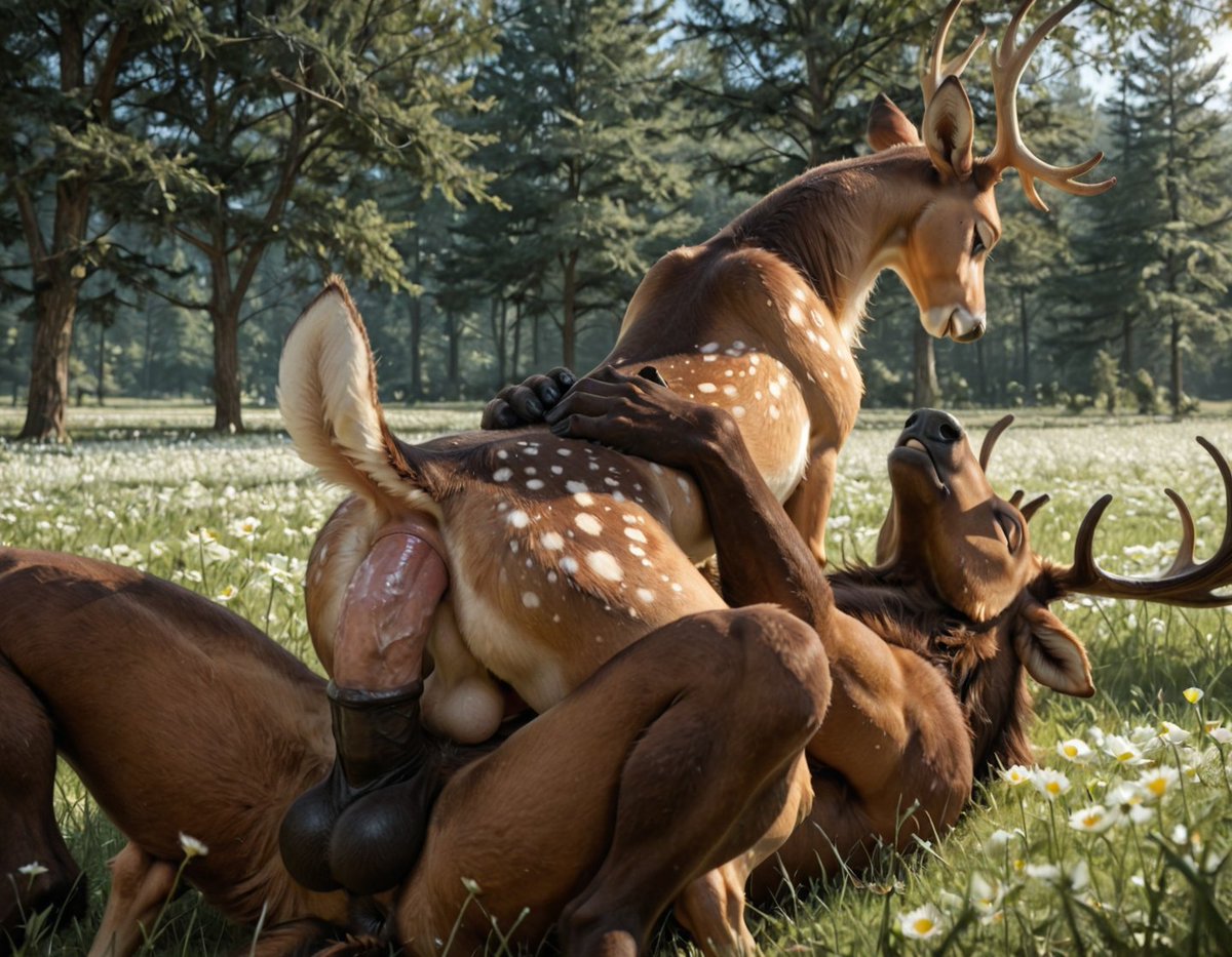 ZertuAli's tweet photo. Passions of the horned ones.
#gay #yiff #feral #anthro #furry #deer #elk #AI #NSFW https://t.co/gpsVOOSnxL