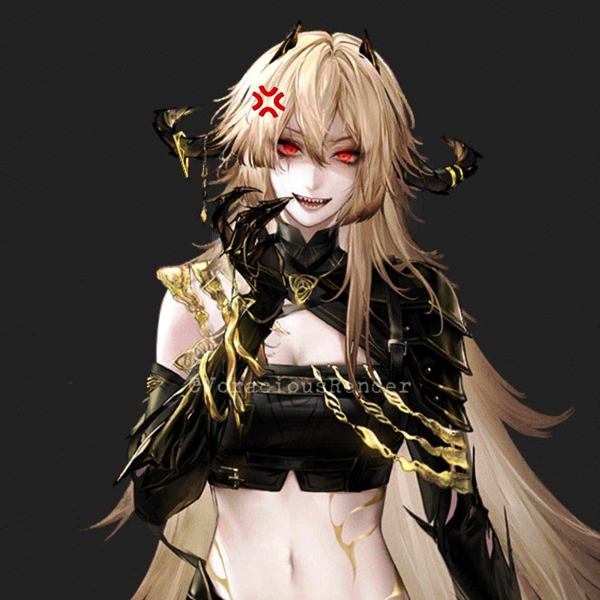 VoraciousRender's tweet photo. ⠀⠀
      anticipation rose to the
      extent her sharp teeth
      literally 𝗰𝗮𝘂𝗴𝗵𝘁 that hand
      like how food was tossed
      right in her face──

      canines sunk in flesh
      and the sweet metallic
      tang of crimson trickled
      in her mouth ׅ
+ https://t.co/Lz67ZxYZBI
