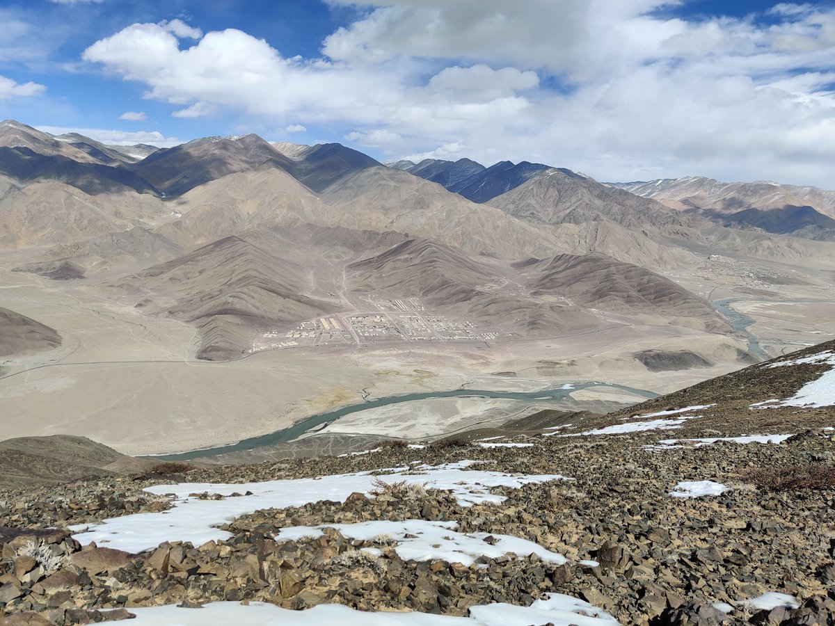 samwham6's tweet photo. I went hiking in the day to a mountain peak with no tracks, at all. The only tracks were goat, ibex tracks. And with the gradient being super steep at 16000 feet, one bad step was a deathwish. I survived. Did more than 16500 steps & burnt more than 2000 calories. A hike worth it. https://t.co/HD2DDMKdzY