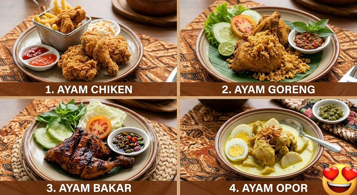 Rezero_43's tweet image. Pada lebih suka menu ayam yang mana ni😁😁