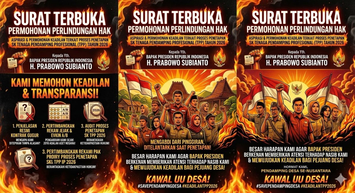 PitRiwoe's tweet photo. Warna Warni Keberadaan Pendamping Desa / TPP di Tahun 2026 yang Terbuang tampa kejesan seperi Sampah yang di buang oleh majikan di tempat Pembuangan Akhir (TPA).. Sadis..
@prabowo
@DPR_RI 
@DPDRI https://t.co/DR1Proglcq