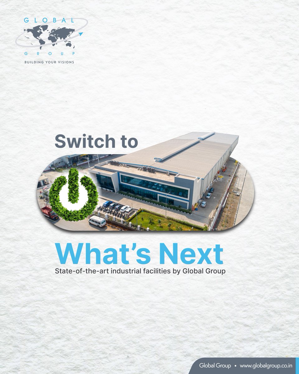 GlobalGroup_Ind's tweet photo. Switching to what’s next means partnering with a team that excels in execution at scale. With comprehensive land acquisition, smart engineering, and turnkey delivery, Global Group simplifies industrial expansion. Every project is planned to perform, today and tomorrow. https://t.co/6rtPv0UEfO
