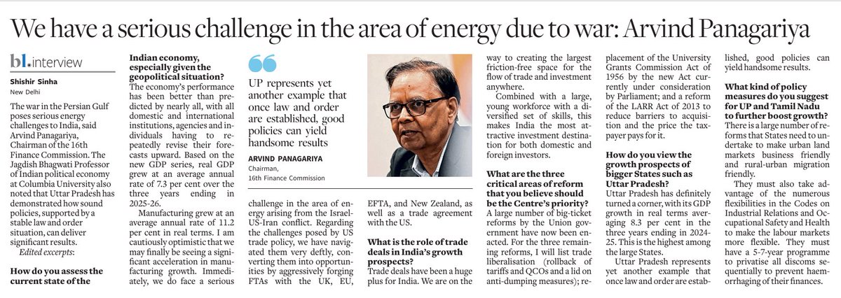 Arvind Panagariya tweet media