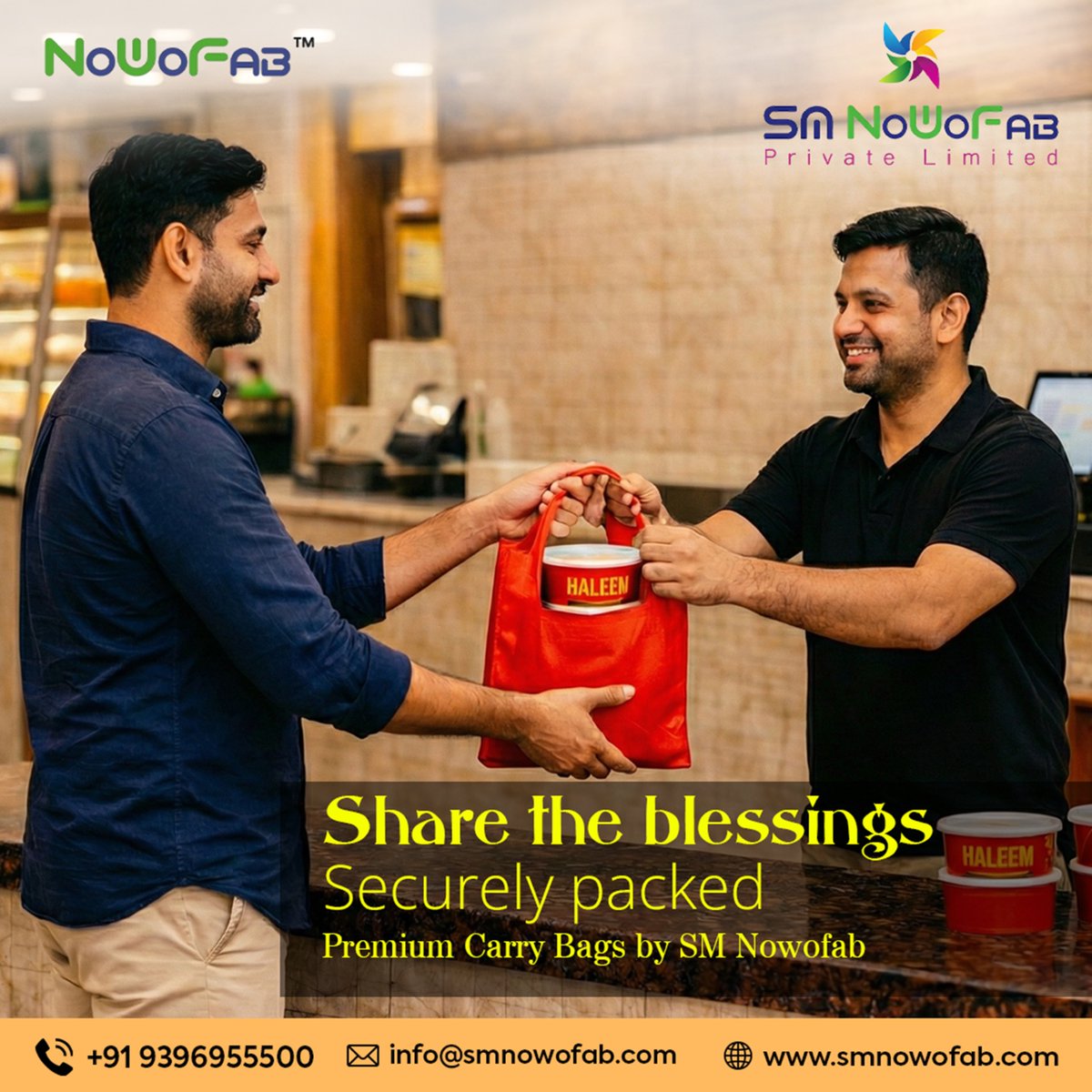 SmNowoFab's tweet photo. Share the blessings with securely packed goodness using premium carry bags by SM Nowofab – strong, reliable, and perfect for food &amp; retail packaging.
#SMNowofab #CarryBags #PremiumPackaging #FoodPackaging #RetailPackaging #PackagingSolutions https://t.co/lWTKa8xUXd