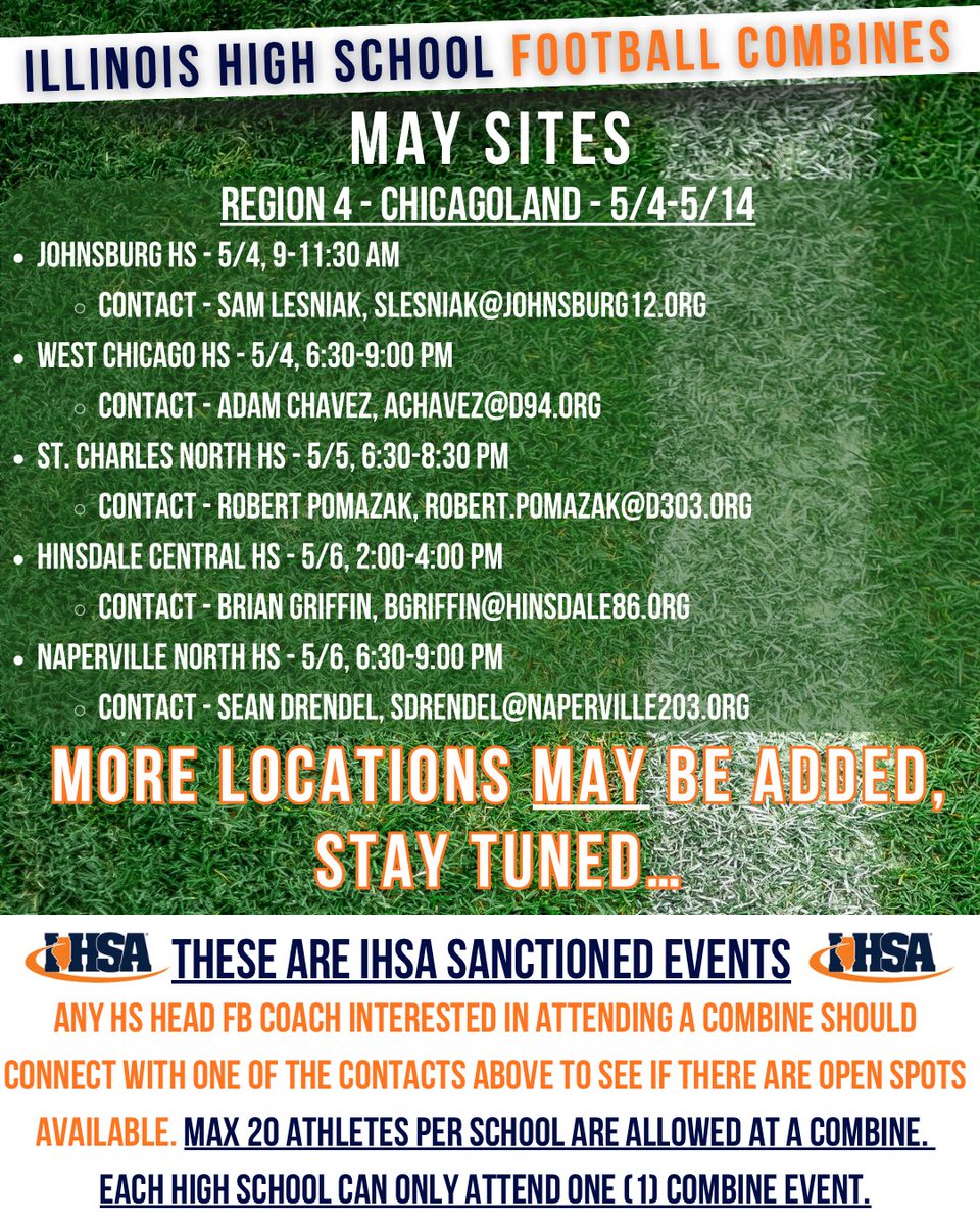 ILHSFBShowcases's tweet photo. Most recent updates for host site around the state! https://t.co/nBGQw7vZfD