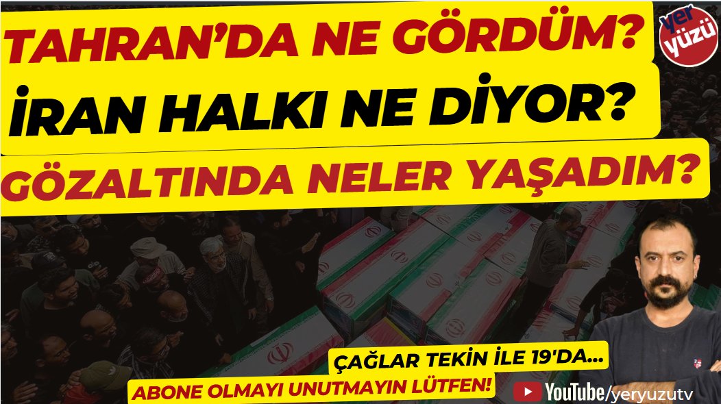 Tahran'da saldırılar öncesinde ve saldırılar esnasında ne gördüm?
Halk ne diyor?
Besic beni neden gözaltına aldı, neler sordular, neler yaşadım?
19'da...
youtube.com/watch?v=enN4ZM…