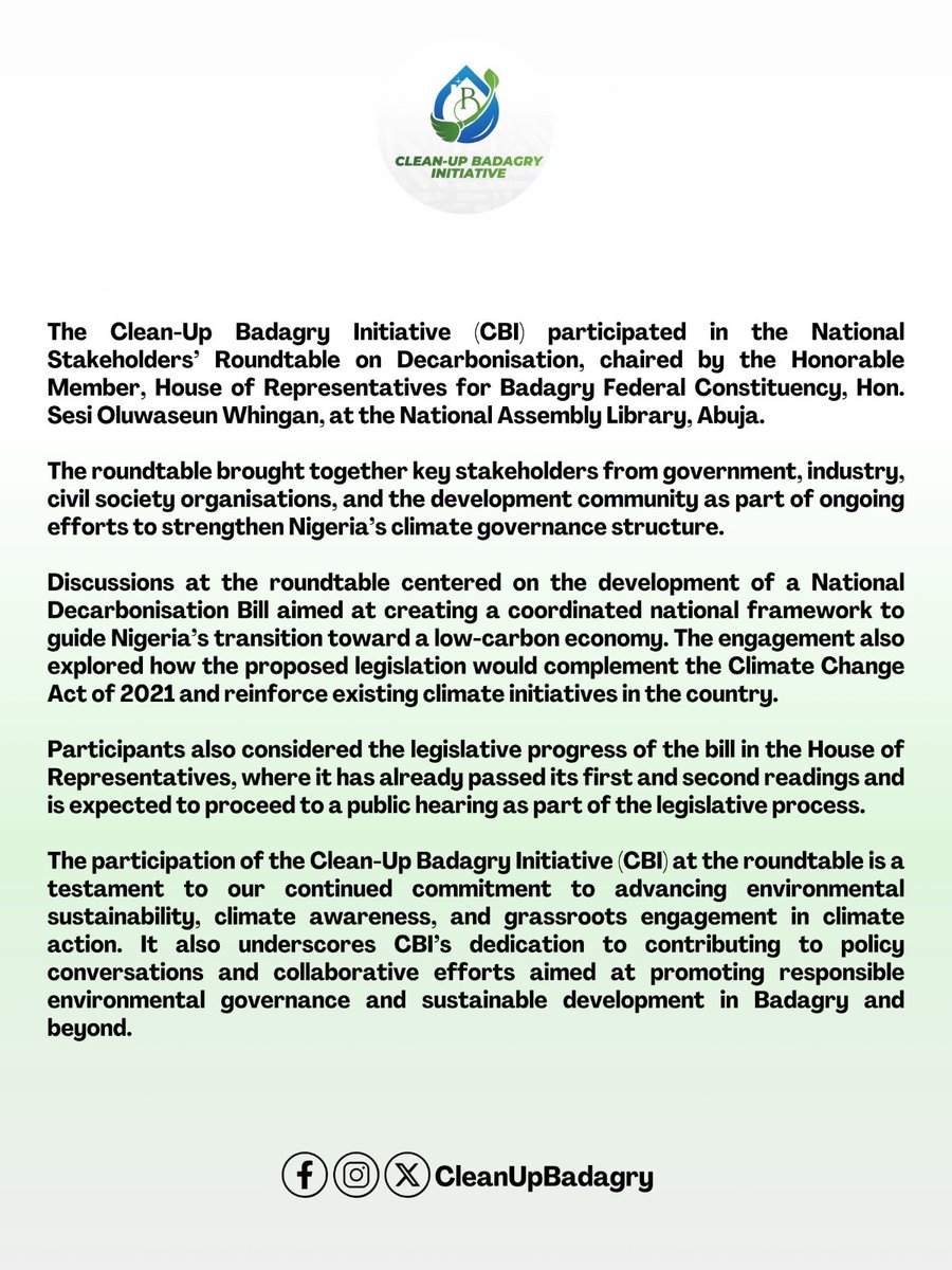 Clean Up Badagry Initiative tweet media