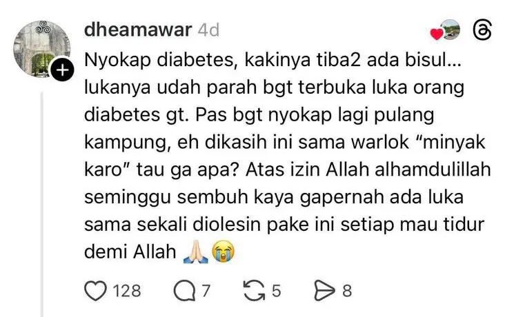MBAKKK…. EMANG BOLEH DI SPILL RAHASIA NEGERI INI KE SELURUH DUNIA?! 😭😭

Sebagai orang Sumatera aku mengakui ke LEGEND-an dan ke AMPUHAN MINYAK KARO INI.. 🙏🥹