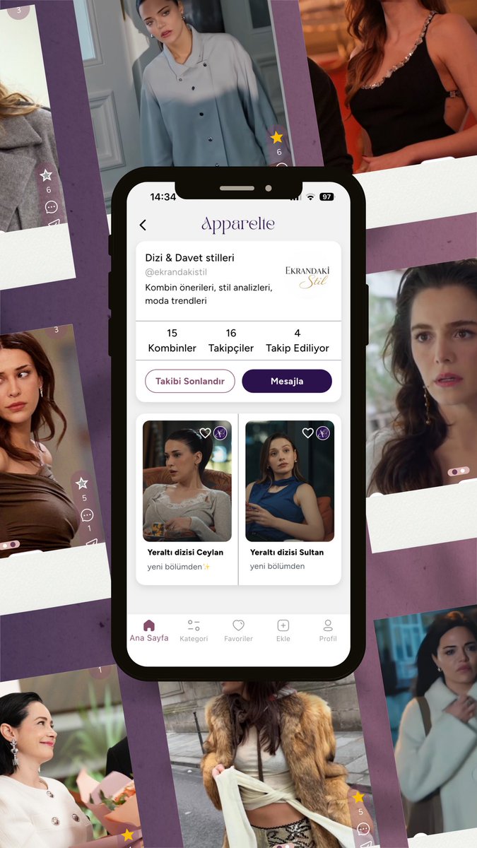 apparelte's tweet photo. 🎬 Dizilerde g��rdüğün o kombinleri artık tek yerde bulabilirsin. 

👉🏻Apparelte mobil uygulamasında ✨ekrandakistil✨ hesabını takip edebilirsin! 💫

outfit inspo style link https://t.co/8rlRQa6cYq