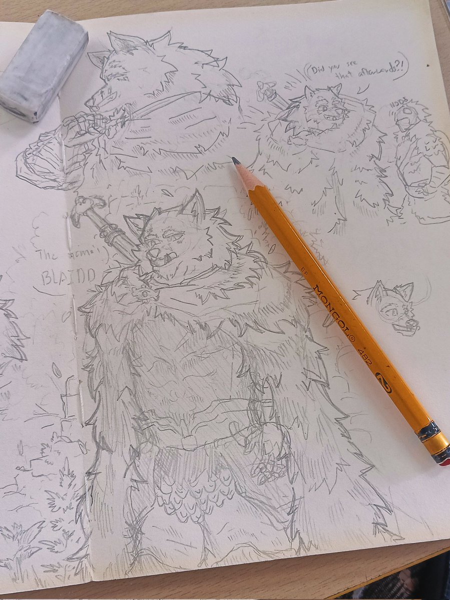 Blaidd sketches when I was learning how to draw him at first

#EldenRingFanart #doodle