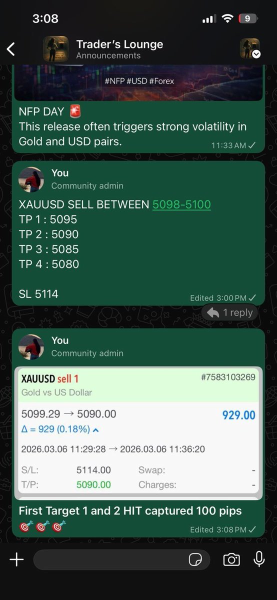 AwangMaeena's tweet photo. NFP volatility delivered exactly as expected 📊

XAUUSD SELL @ 5098–5100
TP1 ✅ TP2 ✅
100 pips captured in minutes 🔥

Real-time signals.
Real results.

Join the winning traders.
#XAUUSD #Gold #Forex #NFP #ForexSignals #Trading

https://t.co/5K5L4SzyiJ https://t.co/KkTxDLirXV
