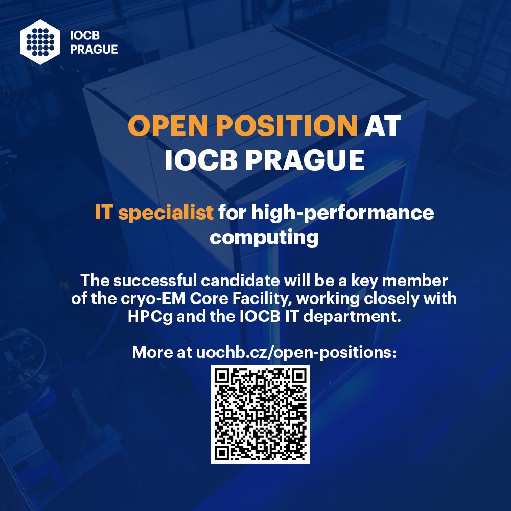 IOCBPrague's tweet photo. 🔬 The primary responsibility of the successful candidate will be to deploy, configure, test, and maintain #cryoEM software on local hardware.
See more ► https://t.co/ZtkpUdWLYW ⤵️
#openposition #iocbprague #iocb #itjobs https://t.co/d11tnd9zSY