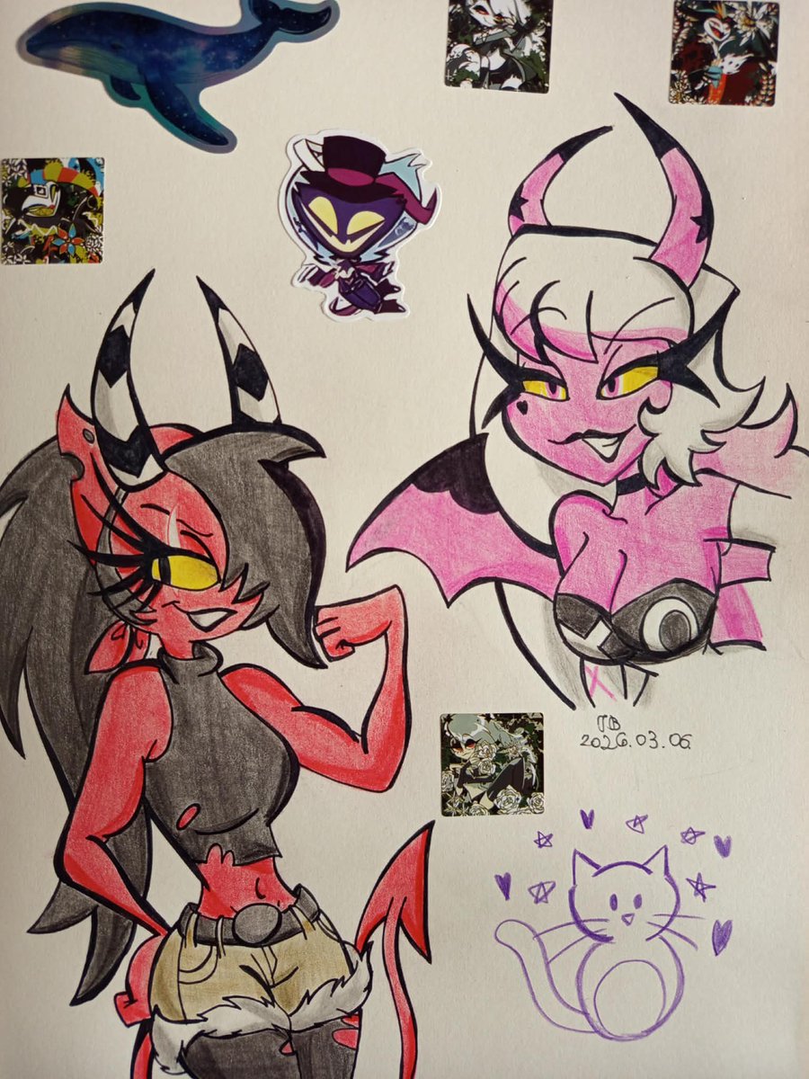 Bogit0717's tweet photo. Helluva Ladies
#helluvaboss #fanart #millie #sallymay #verosika #octaviahelluvaboss #doodles https://t.co/RJUgiLG0id