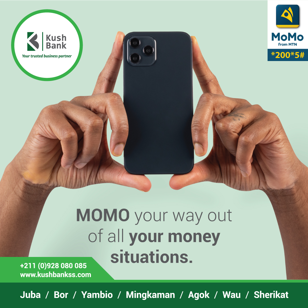 Connect your Kush Bank Account with MOMO today and withdraw effortlessly from any nearby MOMO agent. Empower yourself with easy, instant access to your funds!

Its MOMO time.

#KushBankSS
#YourTrustedBusinessPartner