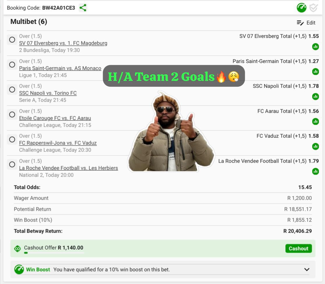 PoloB101's tweet photo. Lets Go! 1.5 Totals @𝐁𝐄𝐓𝐖𝐀𝐘 +15 Odds🔥😮‍💨
-------------------------------------------
𝐊𝐢𝐜𝐤 𝐎𝐟𝐟 𝐓𝐢𝐦𝐞 : Today@19H30⏰
𝐂𝐨𝐩𝐲_𝐂𝐨𝐝𝐞: BW42A01CE3
-------------------------------------------
𝐋𝐈𝐍𝐊𝐂𝐎𝐃𝐄 : https://t.co/ATc37DoP0X

#TeamTotals https://t.co/Wjo6Nv5ZUT