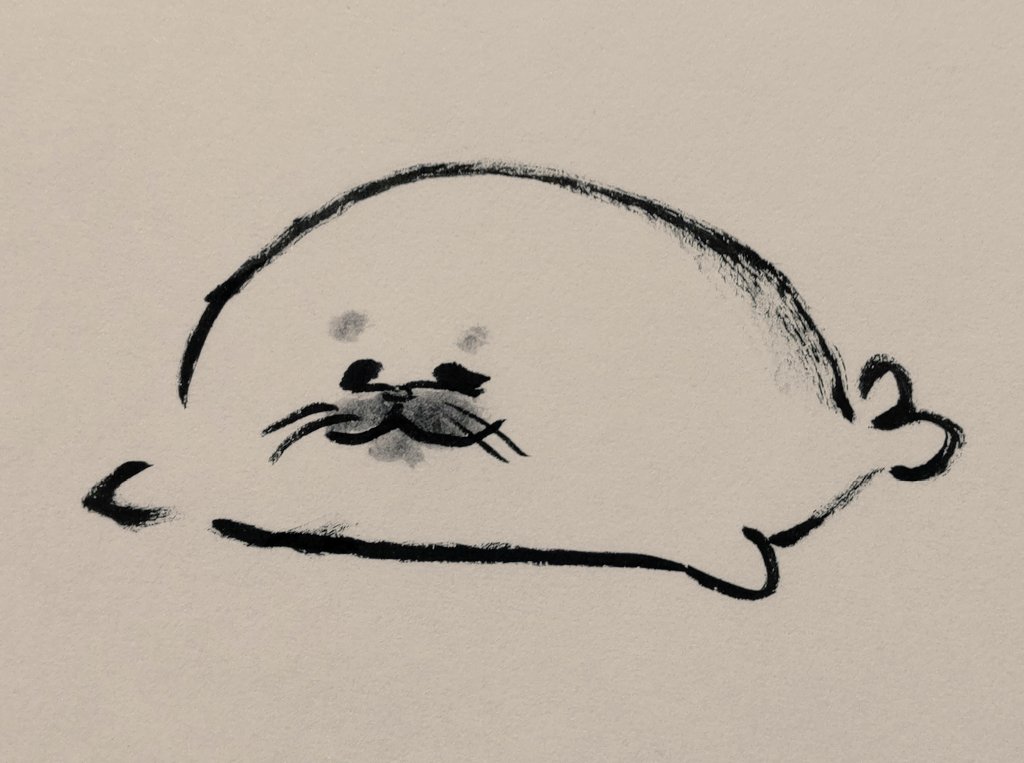アザラシが大好きでよく描きます。
あぁ、俺もアザラシになりたい。