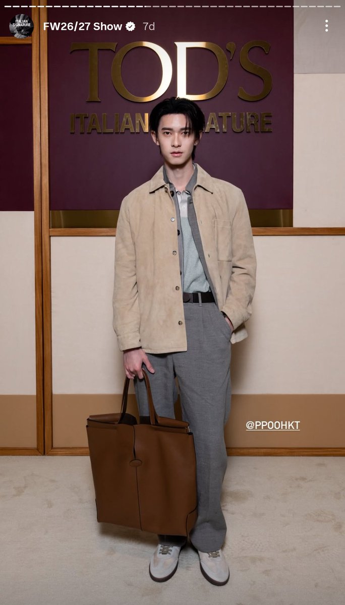 polskatze's tweet image. Thank you for this amazing opportunity for Pooh. We as fans are overjoyed to be able to see him at fashion week, and for such a high quality brand too
Truly grateful 🙏🏼

And Pooh did so well, proud of you 🤍

#MFW2026xPooh
#MilanFashionWeek
@ppoohkt @Tods
#ppoohkt #Tods #TodsFW26