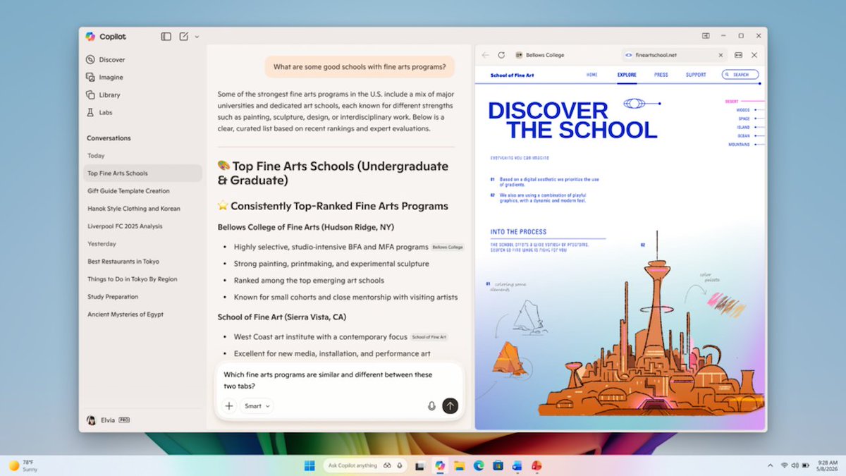 WBuzzer's tweet photo. https://t.co/ij0KBbbVg3

Microsoft Adds In-App Browser to Windows 11 Copilot

#AI #WindowsCopilot #Microsoft #MicrosoftCopilot #Windows11 #WindowsInsiderProgram #MicrosoftEdge #WebBrowsers #BigTech #AIAssistants #AIIntegration https://t.co/lW8msNEvJn