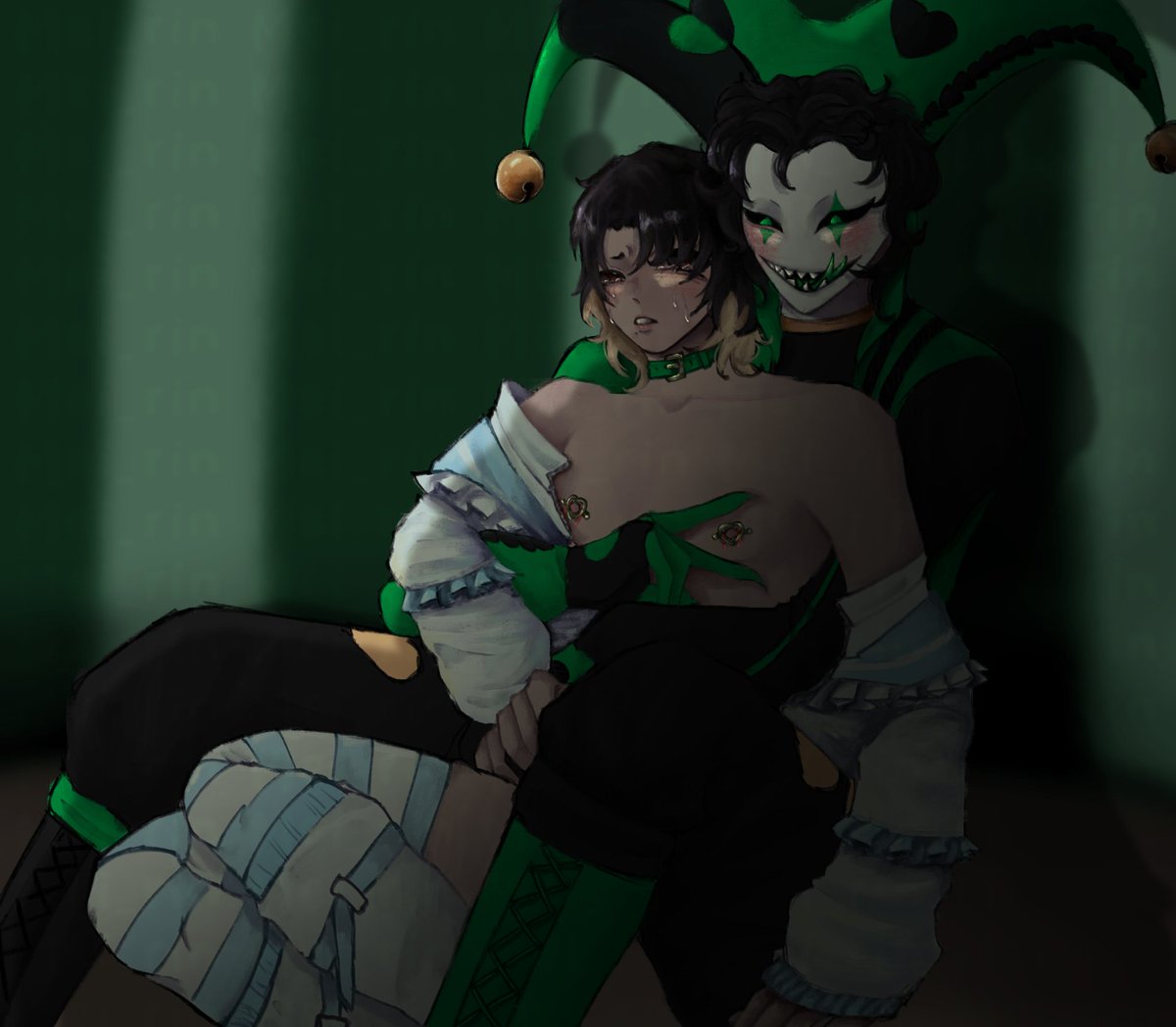_mei_rin's tweet photo. For anyone who was doubting it, I am very kinky indeed (^з^)~☆
Masochist x Sadomasochist ♡

#thefreakcircus ##Harlequin #thefreakcircusOc #HarlequinxOC #canonxOC #yumeshipping #yumeshipper #tenshikaiwai #thefreakcircusharlequin #nsfw #piercing https://t.co/kKlRVM4cU2