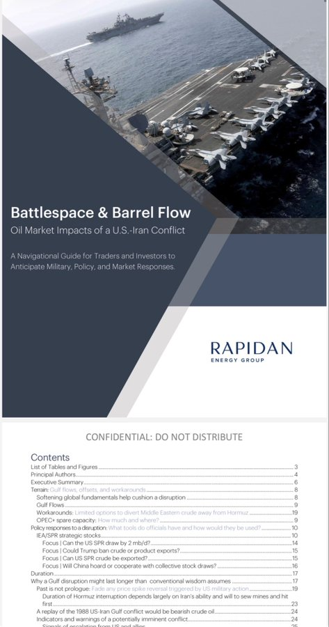 Months before today's headlines, <a href="/RapidanEnergy/">Rapidan Energy Group</a>  mapped the exact scenario now moving oil markets — military action, Hormuz disruption, policy responses, and price impacts.

Battlespace &amp; Barrel Flow was built for traders and investors who refuse to fly blind.

If you weren't
