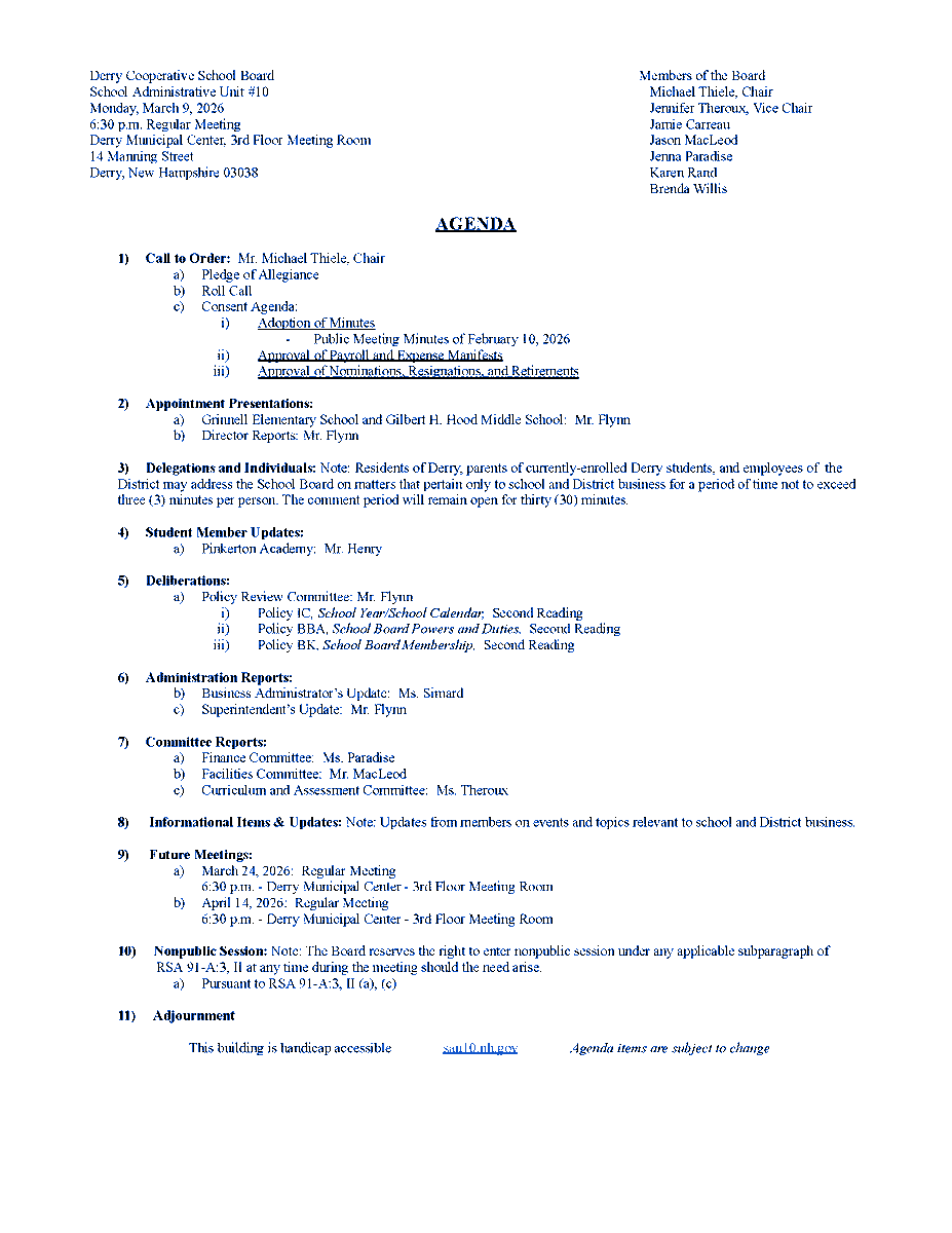 Derry Cooperative School District tweet media