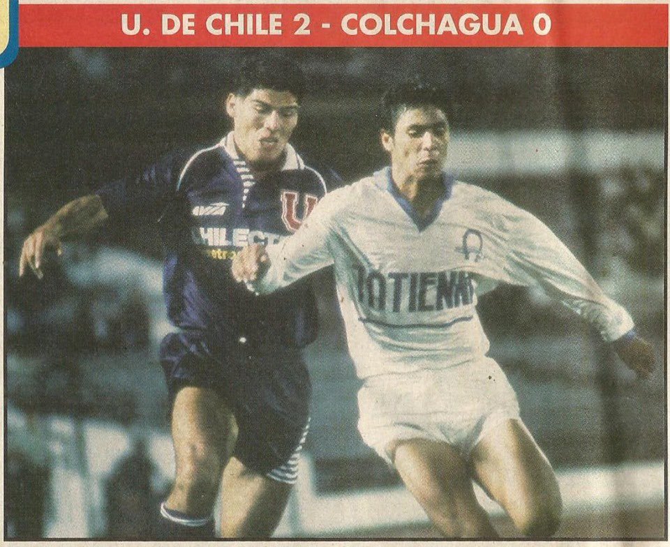 Chuncho_Datos's tweet photo. #UnDíaComoHoy 1993: #UdeChile 2-0 #ColchaguaCD en el Estadio Nacional por la #CopaChile.
Los goles: Marcelo Jara y Mauricio Illesca. https://t.co/In2ipLEwCZ