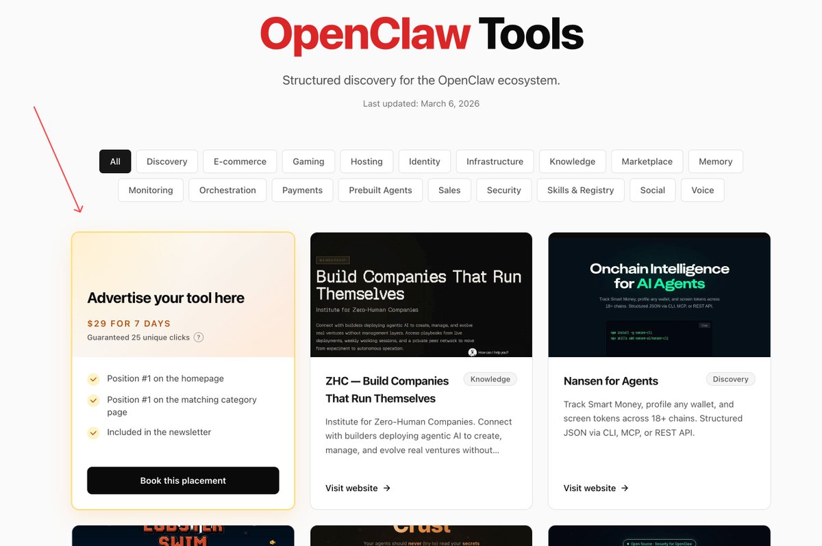 People pay Google $4-$6 per click to appear in search results, while it costs ~$1 per unique click (5x cheaper) on the OpenClaw map. Same warm leads. Don't miss the opportunity